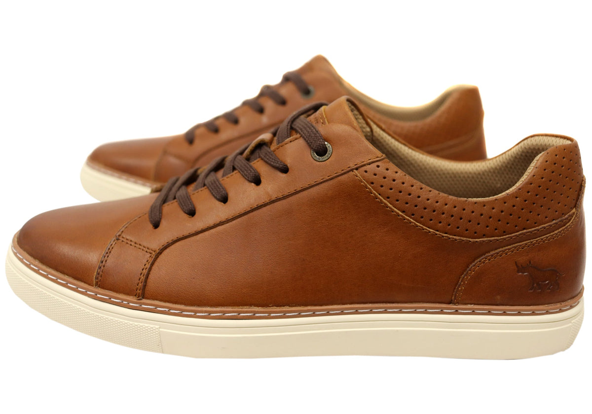 Wild Rhino Bolton Mens Comfortable Leather Lace Up Casual Shoes