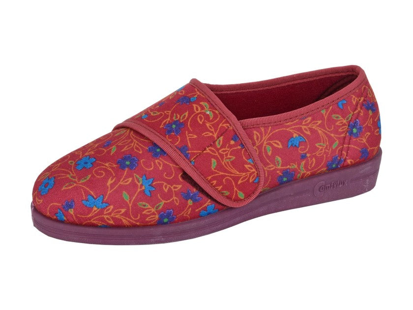 Womens Wide Fit Comfylux Sally Slippers