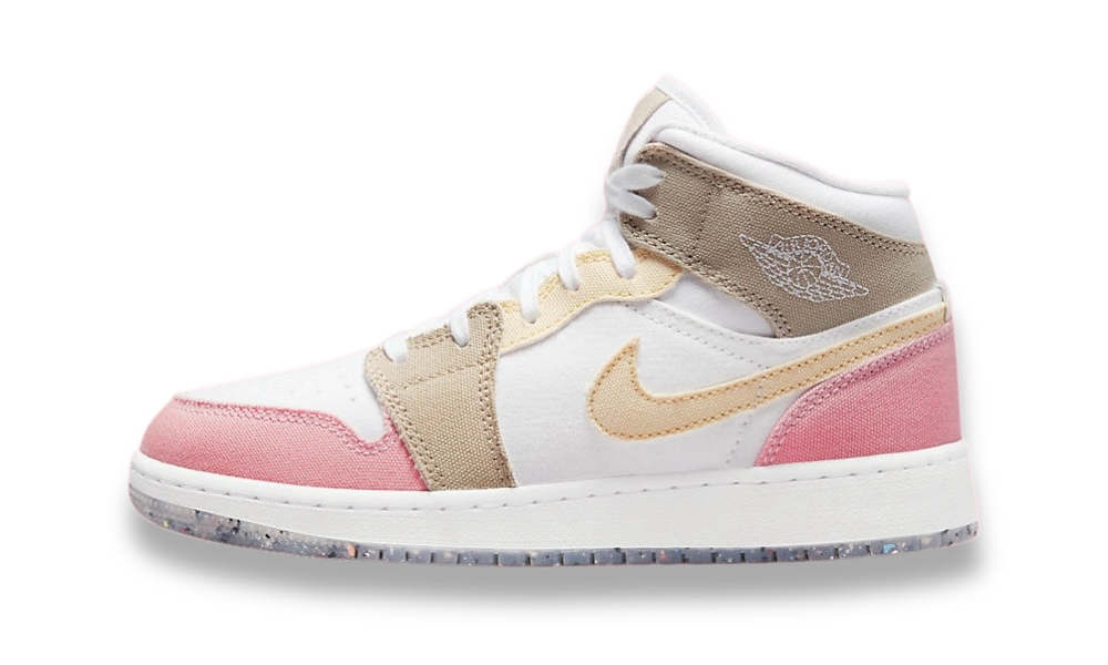 Jordan 1 Mid SE Pastel Vivid Green Grind (GS)