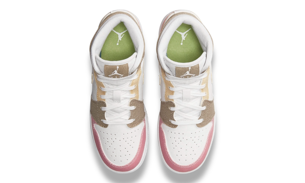 Jordan 1 Mid SE Pastel Vivid Green Grind (GS)