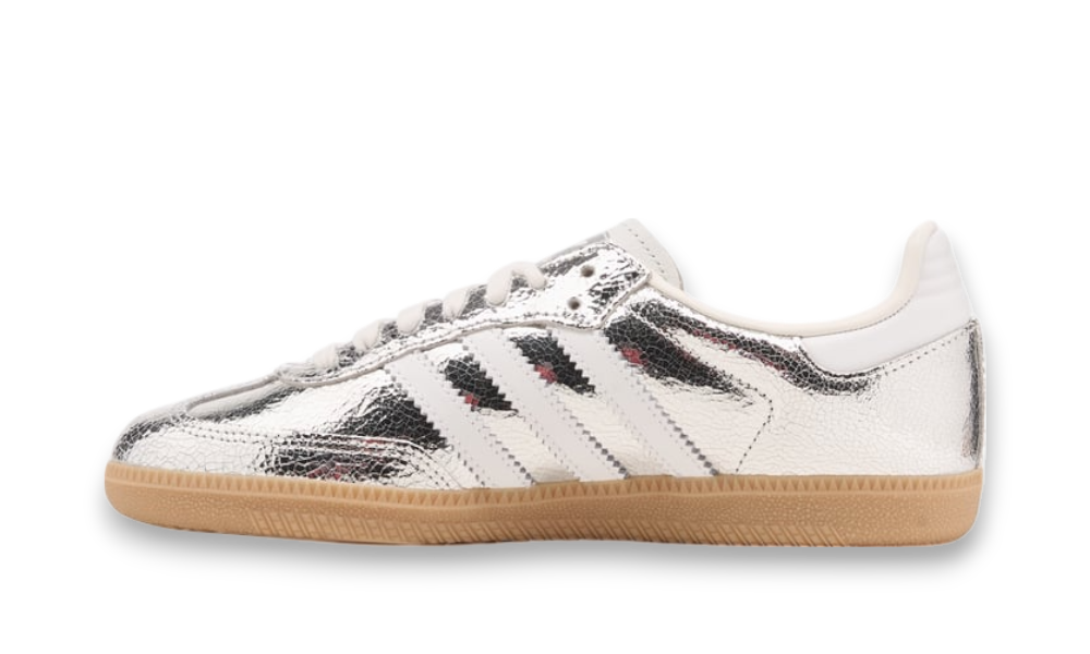 adidas Samba OG Silver Metallic Cracked Leather