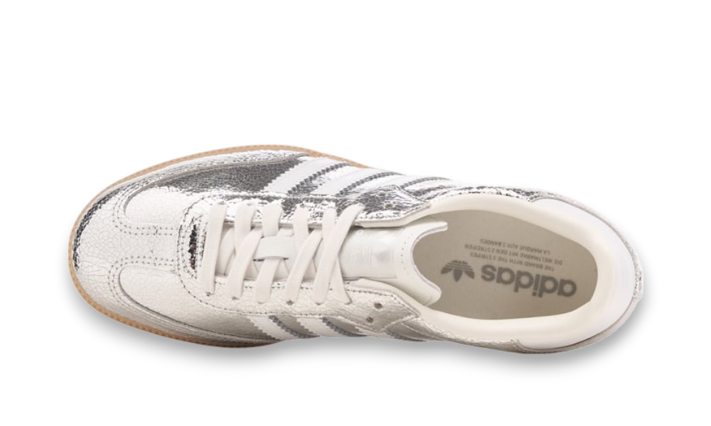 adidas Samba OG Silver Metallic Cracked Leather